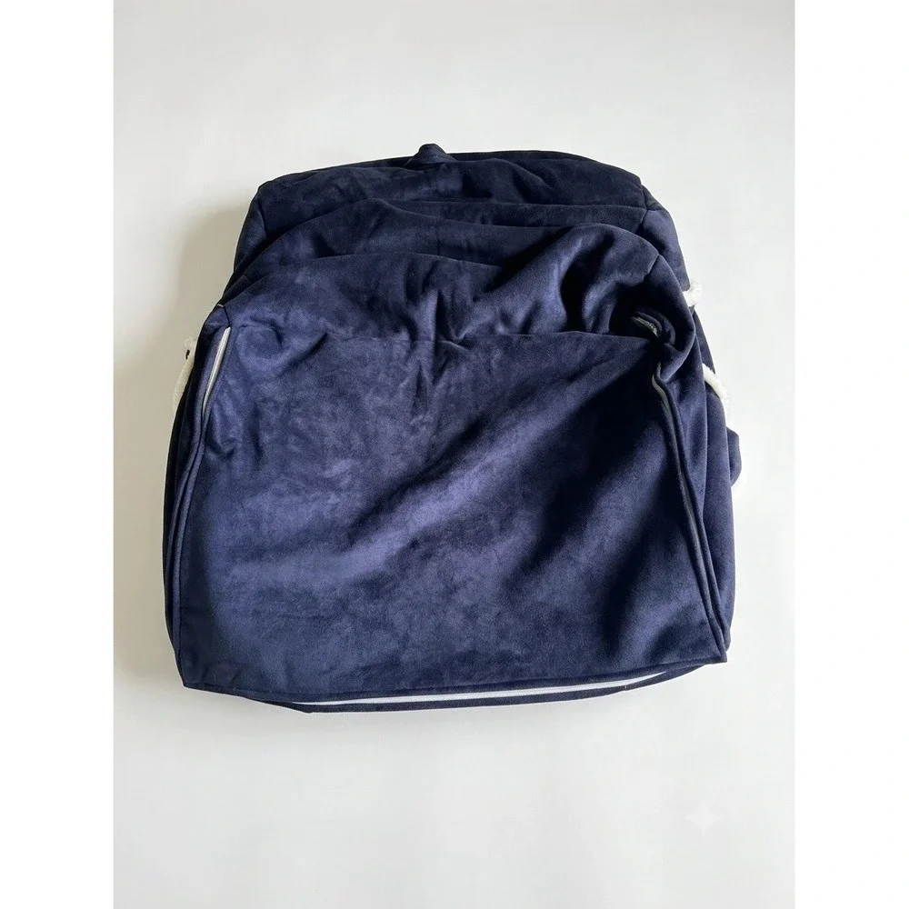 Pottery Barn Kids Anywhere Chair Slipcover 2012 Faux Suede/Fur Navy Blue Regular